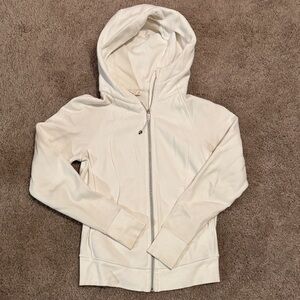 Lululemon Athletica White Scuba Hooded full zip Jacket